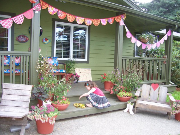 Front Porch with Bunting